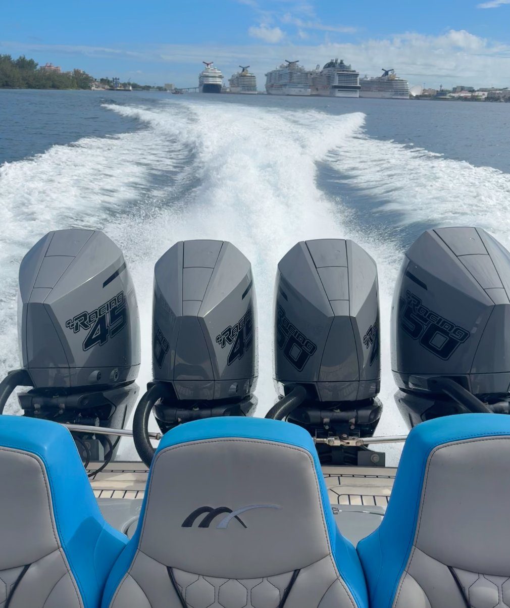 Quad Mercury Racing 450R outboards